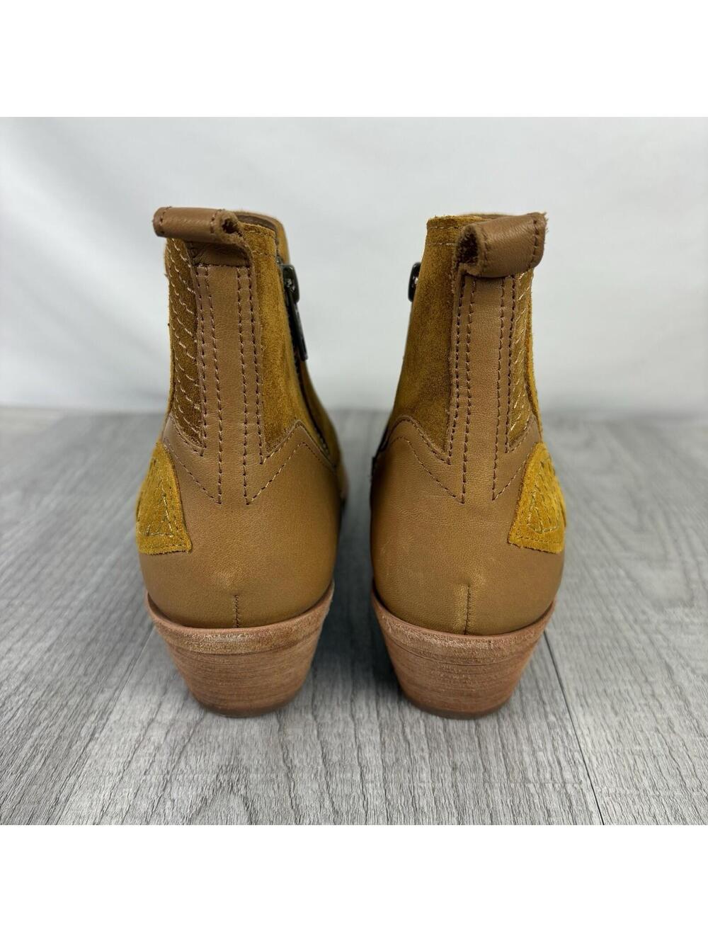 Frye Farrah Floral Suede Leather Ankle Boots 6.5 Women’s-Boho Chic Vibes!- - Picture 4 of 13